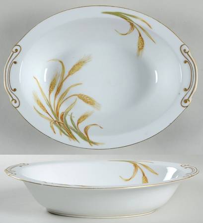 Wheat 10" Oval Vegetable Bowl