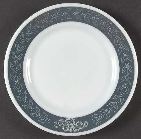 Autumn Bands Gray Luncheon Plate