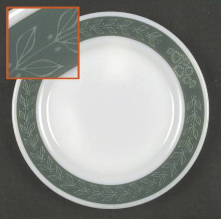 Autumn Bands Gray Bread & Butter Plate