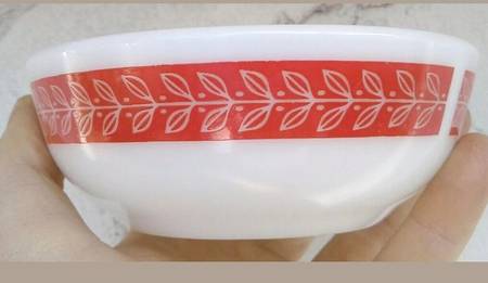 Autumn Bands Red Fruit/Dessert (Sauce) Bowl
