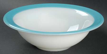 Blue Rim Cereal Bowl