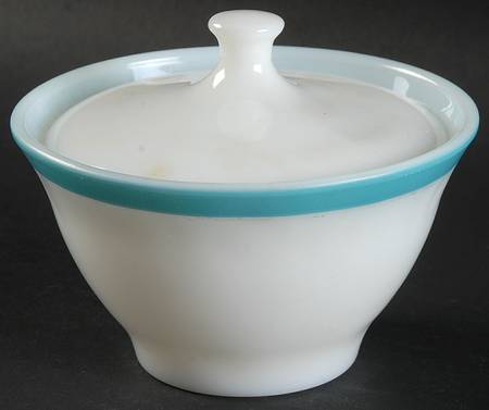Blue Sugar Bowl & Lid
