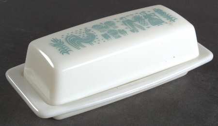 Butterprint Turquoise 1/4 Lb Covered Butter