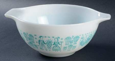 Butterprint Turquoise 9" Cinderella Mixing Bowl