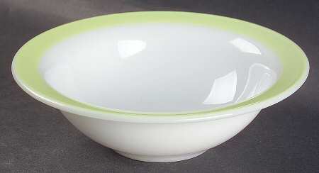Green Rim Cereal Bowl