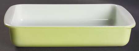 Green 11" Rectangular Baker