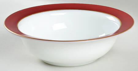 Maroon Gold 9" Round Vegetable Bowl