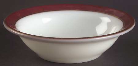 Maroon Gold Rim Fruit/Dessert (Sauce) Bowl