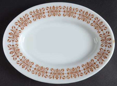 Copper Filigree 9" Oval Serving Platter