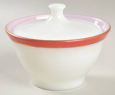 Flamingo Gold Trim Sugar Bowl & Lid