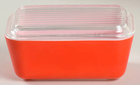 Red Medium Refrigerator Jar & Lid