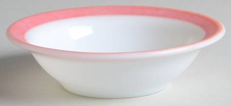 Red Rim Fruit/Dessert (Sauce) Bowl