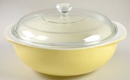 Yellow (Light Pale) 2 Qt Round Covered Casserole