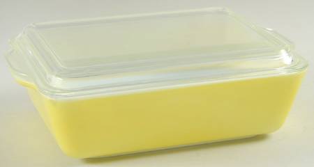 Yellow (Light Pale) Large Refrigerator Jar & Lid
