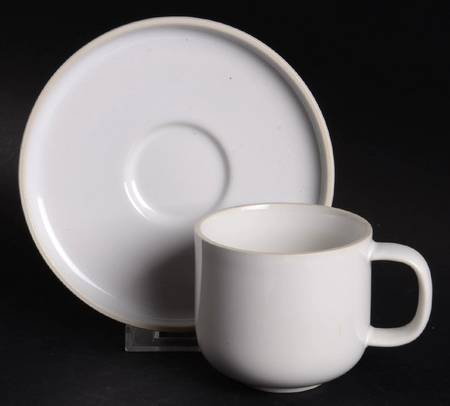 Radius Arctic White Flat Cup & Saucer Set