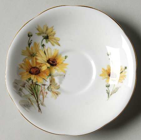 Brown Eyed Susan Saucer for Demitasse Cup