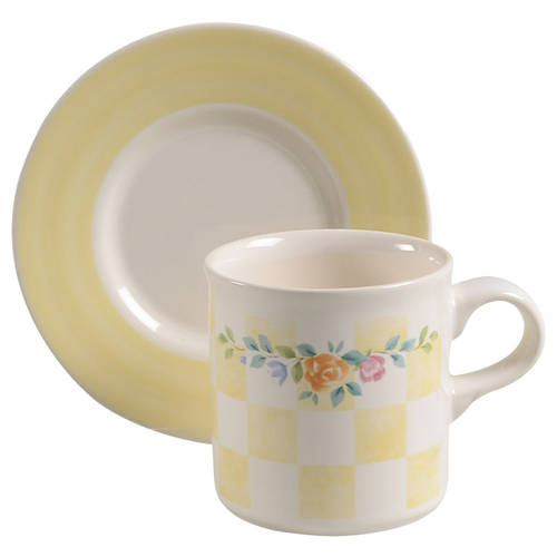 Rosehaven Flat Cup & Saucer Set