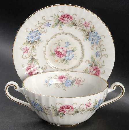 Chatelaine Flat Cream Soup Bowl & Saucer Set