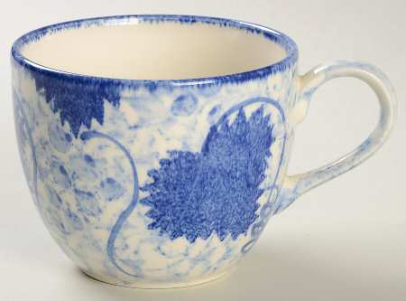 Blue Vine Footed Cup