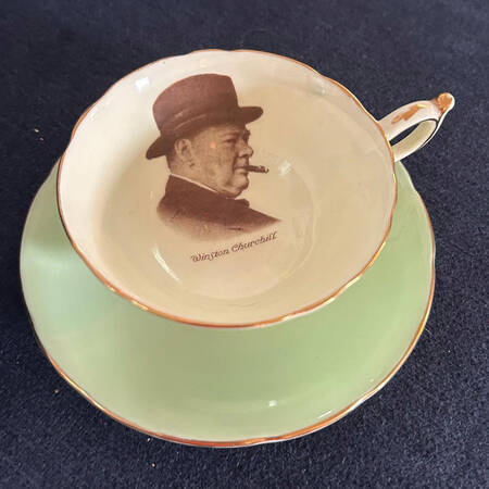Patriotic Series Footed Cup & Saucer Set