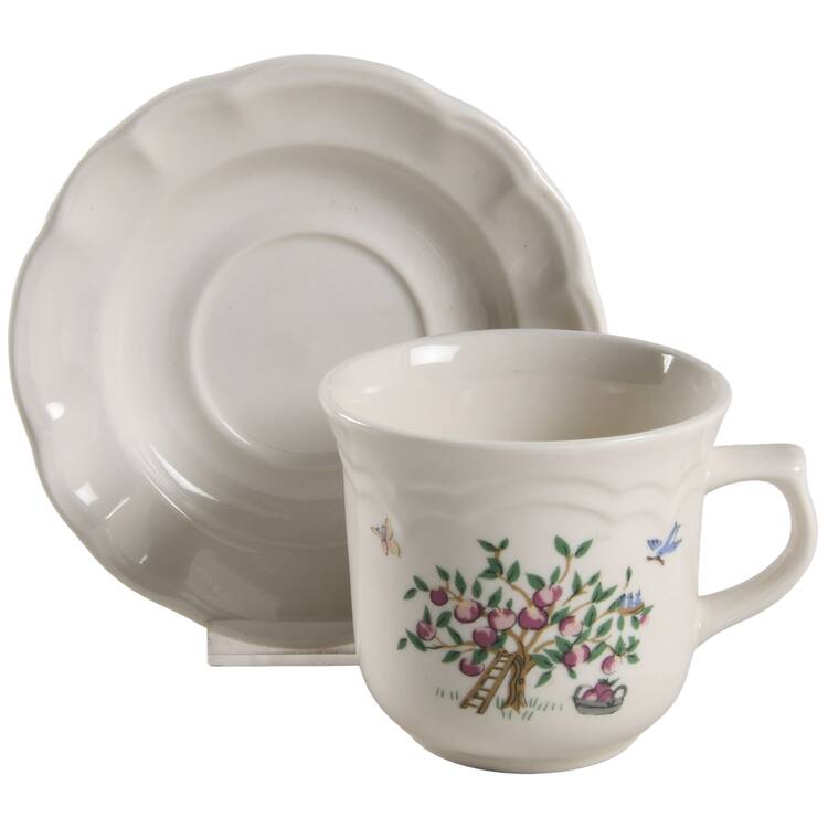 Apple Valley Flat Cup & Saucer Set