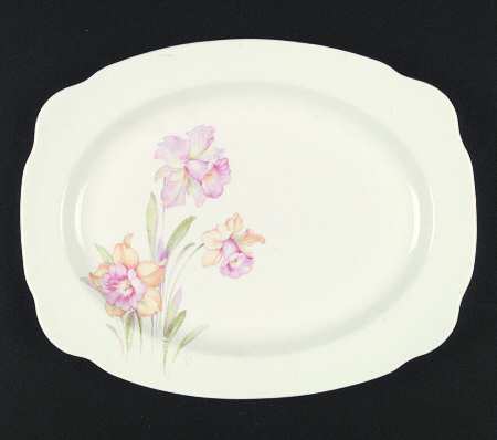 Jonquil (Scalloped, No Trim) 11" Oval Serving Platter