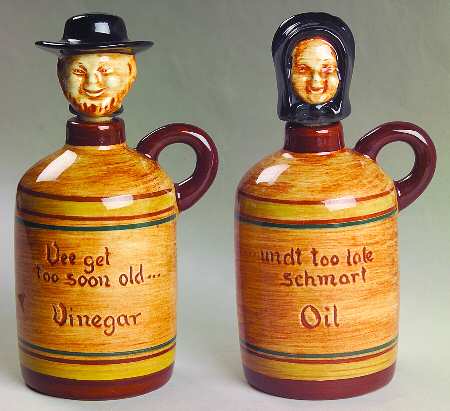 Amish Vinegar and Oil Set with Stoppers