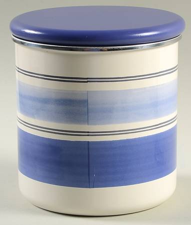 Rio Medium Metal Canister & Wood Lid