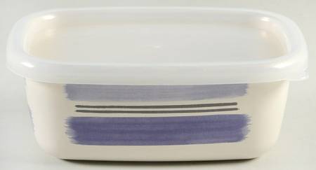 Rio 6" Metal Rectangular Baker W/Plastic Lid