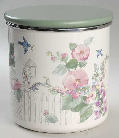 Cape May Large Metal Canister & Wood Lid