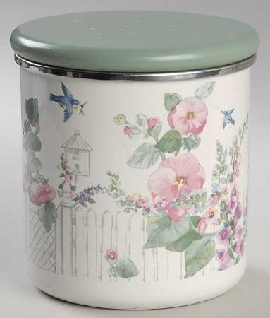 Cape May Small Metal Canister & Wood Lid