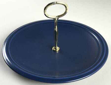 Terrace Blueberry Round Serving Plate with Center Handle (Dp) Hc