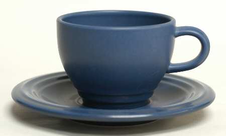 Terrace Blueberry Flat Cup & Saucer Set
