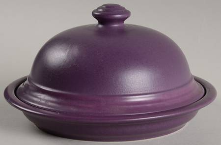 Terrace Plum Round Covered Butter