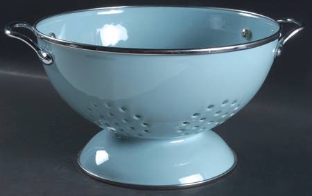 Terrace Aqua Metal Colander