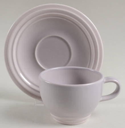 Terrace Lilac Flat Cup & Saucer Set