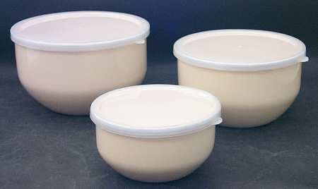 Terrace Buttercream (Yellow) (3 Piece) Metal Bowl Set with Lid