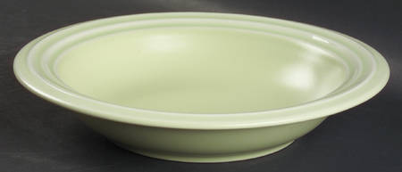 Terrace Pistachio (Green) Rim Soup Bowl