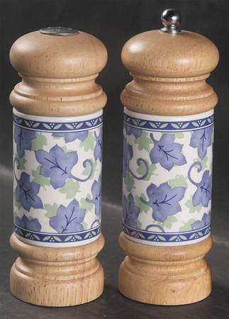 Blue Isle Wood Accent Salt & Pepper Mill