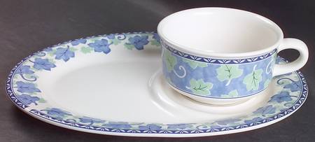 Blue Isle Snack Tray & Soup Mug Set