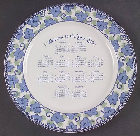 Blue Isle "2000" Calendar Plate