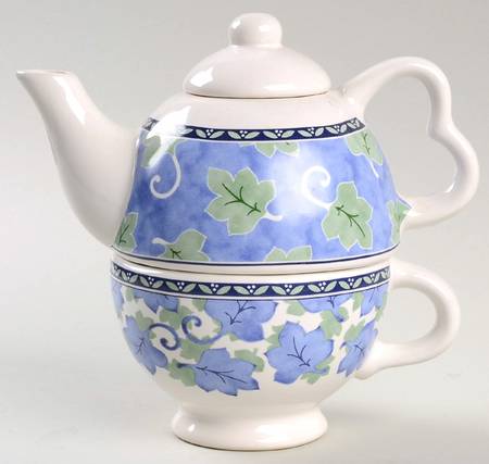 Blue Isle Individual Teapot & Lid with Cup