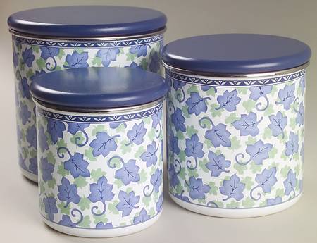 Blue Isle (6 Piece) Metal Canister Set