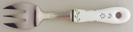 Cloverhill Floral Salad Serving Fork with Stainless Prongs