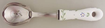 Cloverhill Floral Slotted Serving Spoon with Stainless Bowl