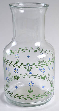 Cloverhill Floral Glassware Decanter No Lid