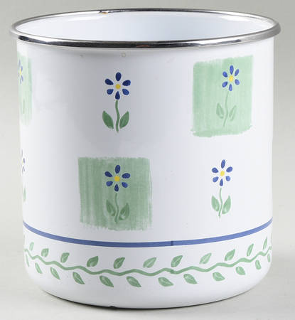 Cloverhill Floral Small Metal Canister No Wood Lid