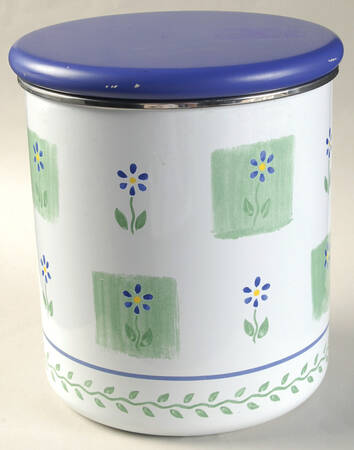 Cloverhill Floral Extra Large Canister & Wood Lid