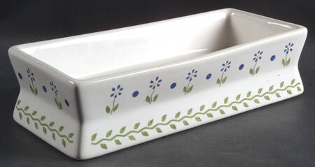 Cloverhill Floral Brick Candleholder, No Candle