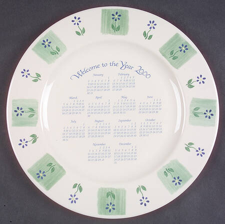 Cloverhill Floral "2000" Calendar Plate